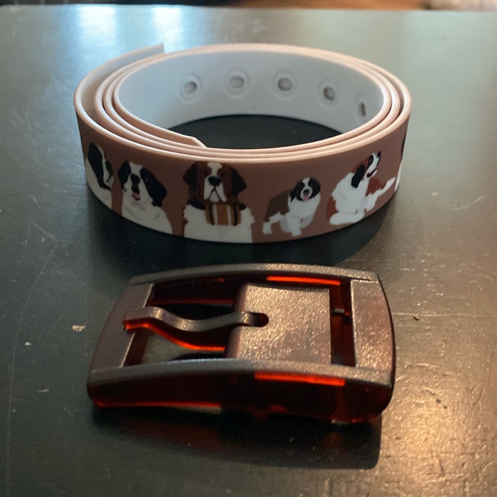 NIB C4 St. Bernard Print Belt